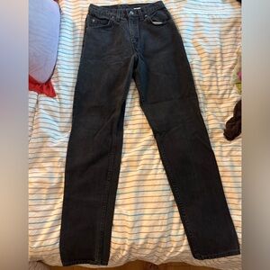 Levi's women’s vintage 550 black jeans orange tab